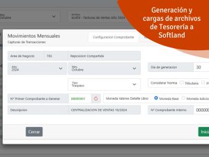 Generación y cargas de archivos de Tesorería a Softland